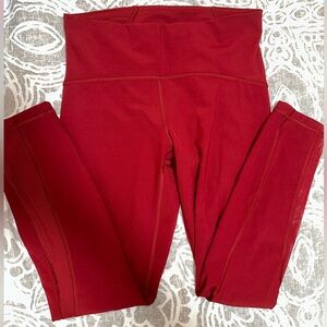 Red lululemon leggings